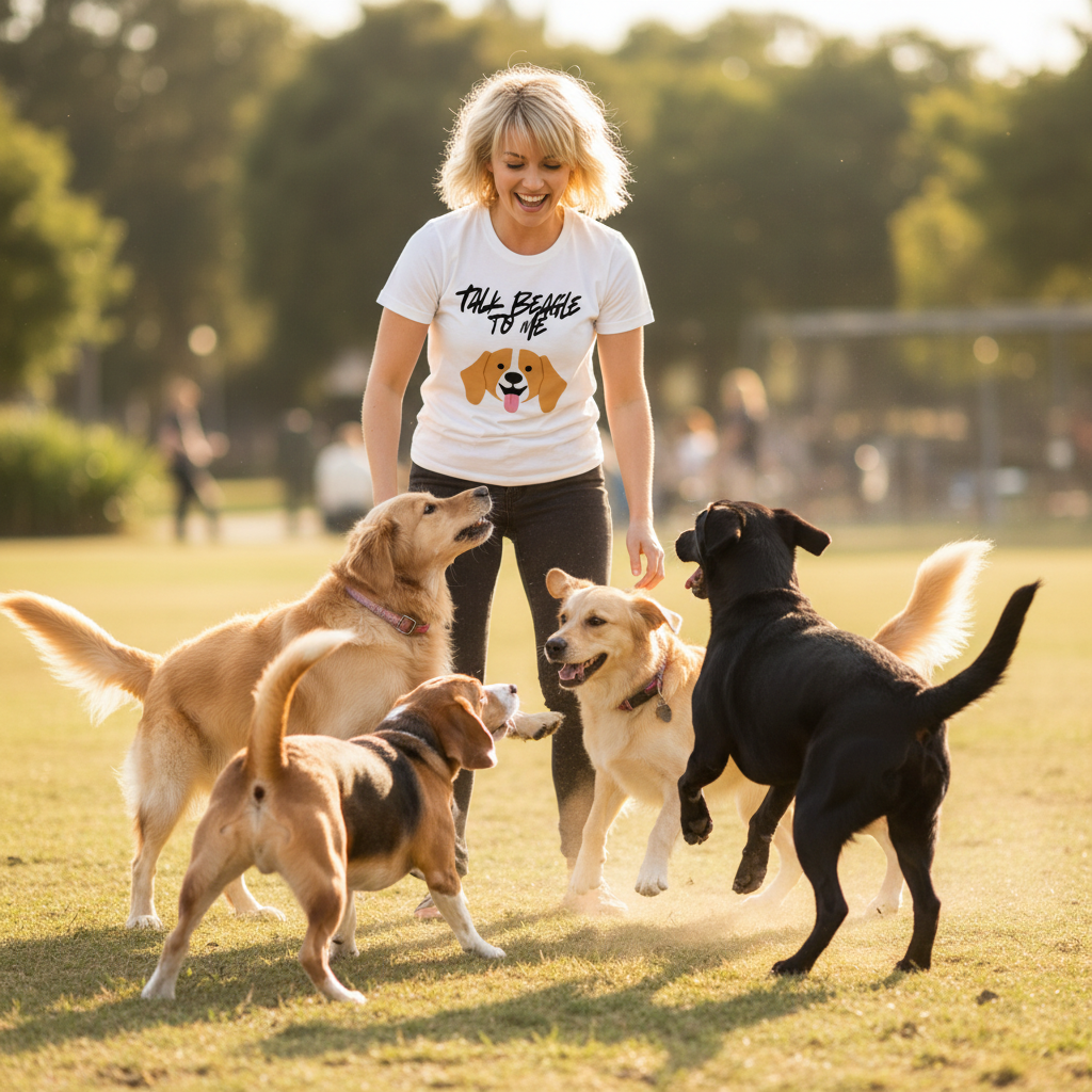 Talk Beagle to Me T-Shirt | Funny Beagle Dog Lover Gift Tee for Dog Mums & Dads