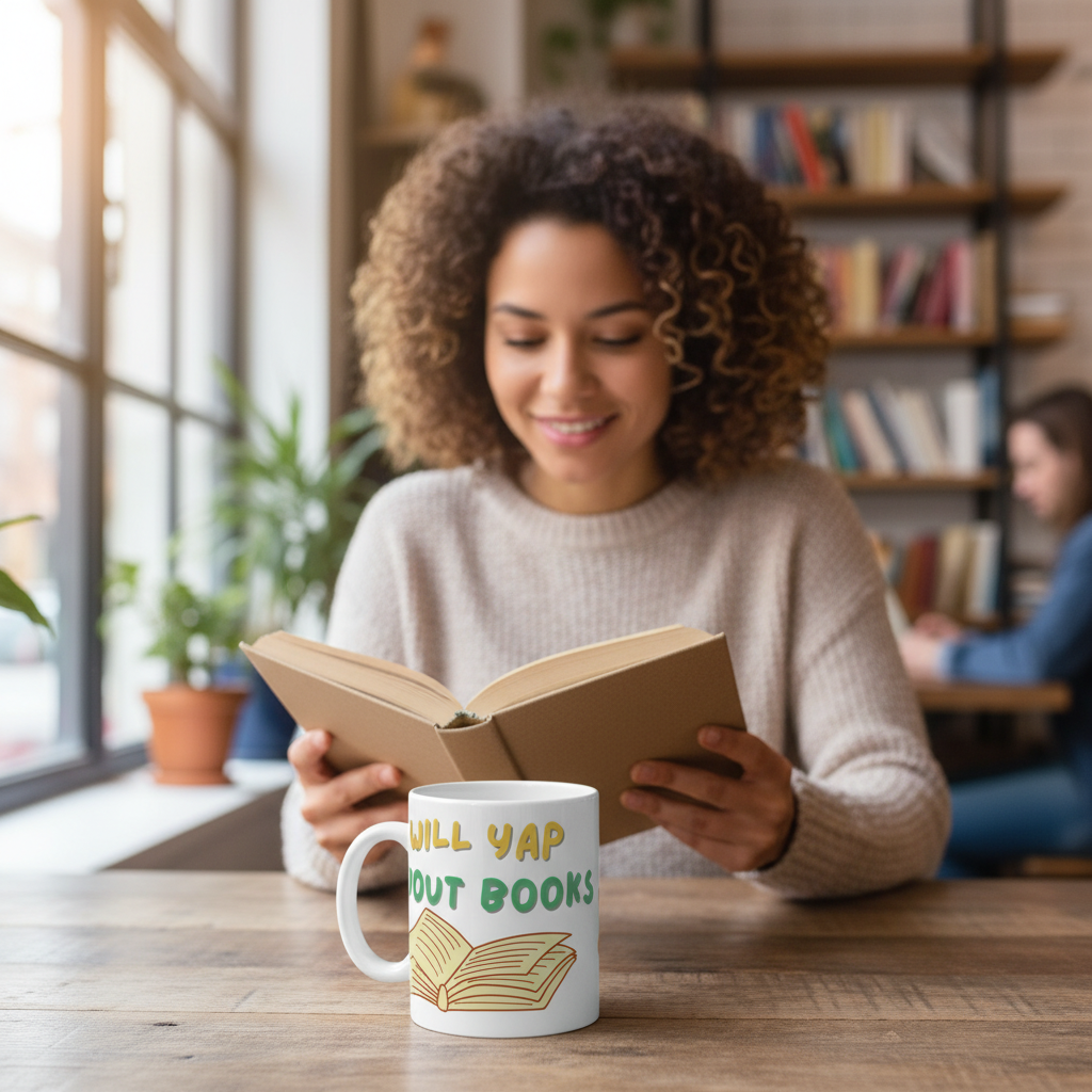 Will Yap About Books Mug | Ceramic Coffee Cup