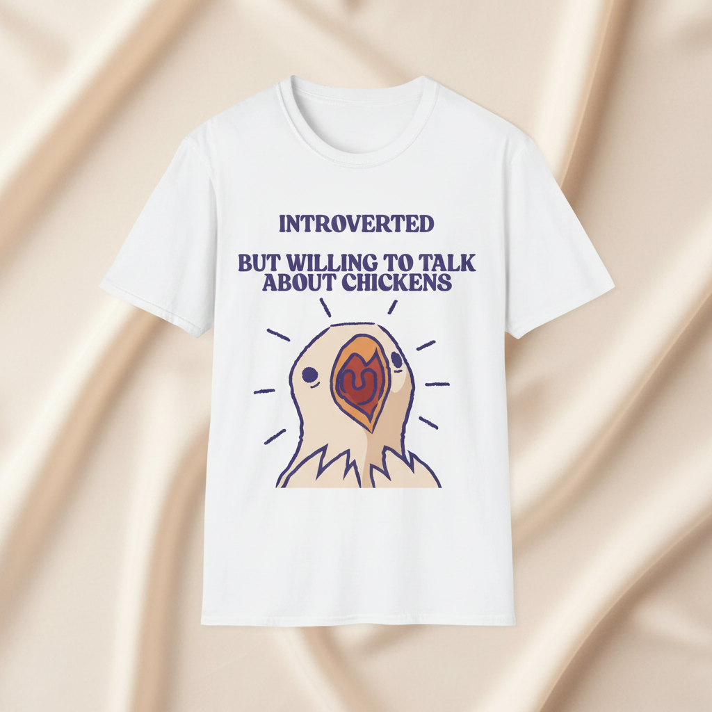 Introverted Chicken Lover T-Shirt | Funny Farm Chicken Gift Tee for Chicken Keepers