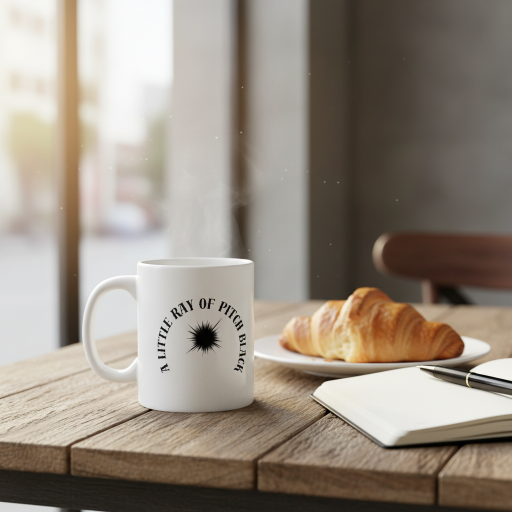 Little Ray of Pitch Black Mug | Ceramic Coffee Cup 11oz