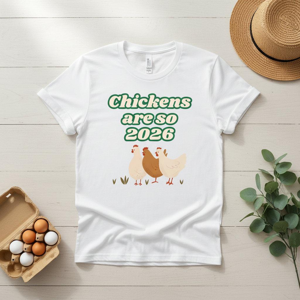 Chickens Are So 2026 T-Shirt | Funny Vintage Chicken Farm Gift Tee for Chicken Lovers