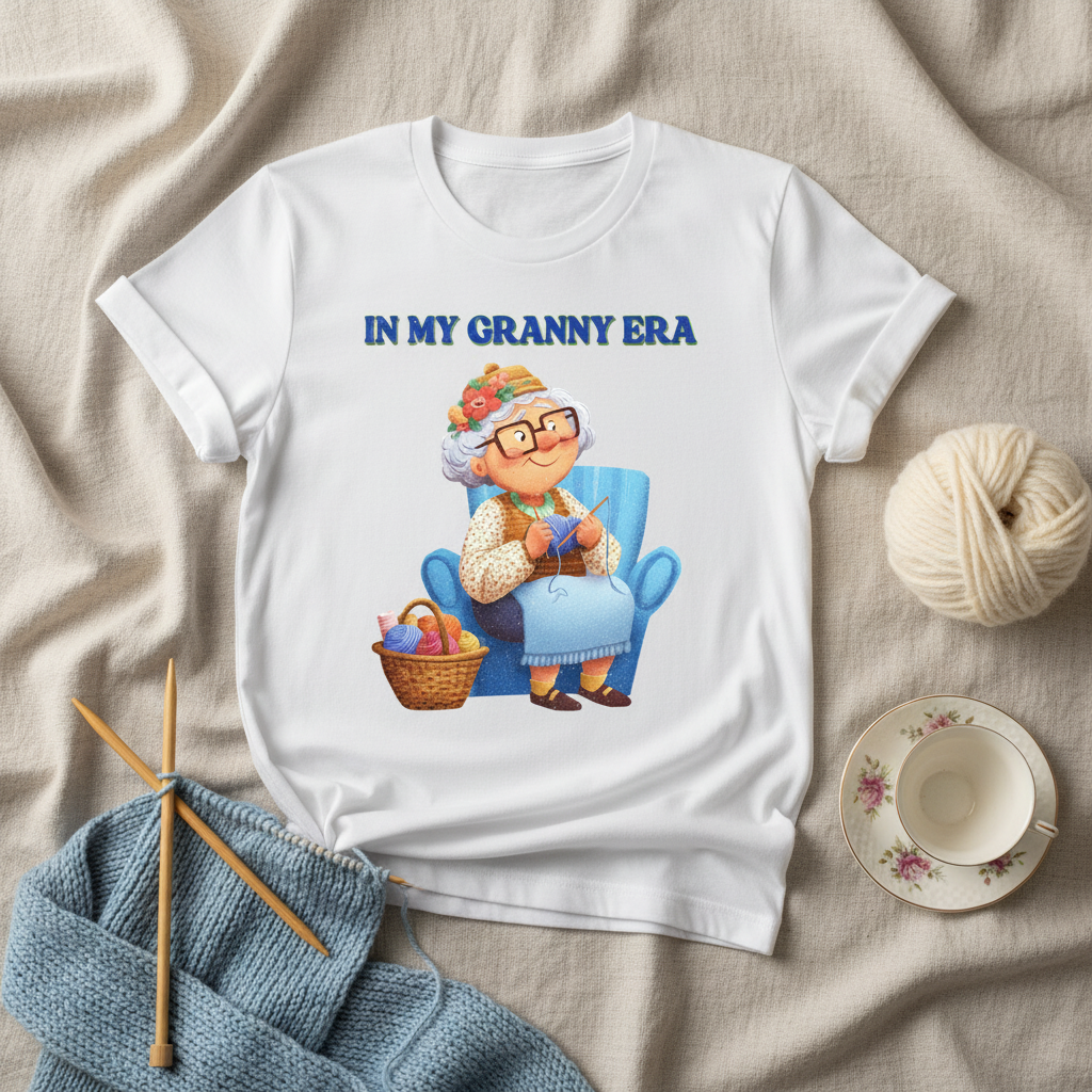 In My Granny Era T-Shirt | Funny Grandma Gift Tee for Nanas, Grannies & Grandmas