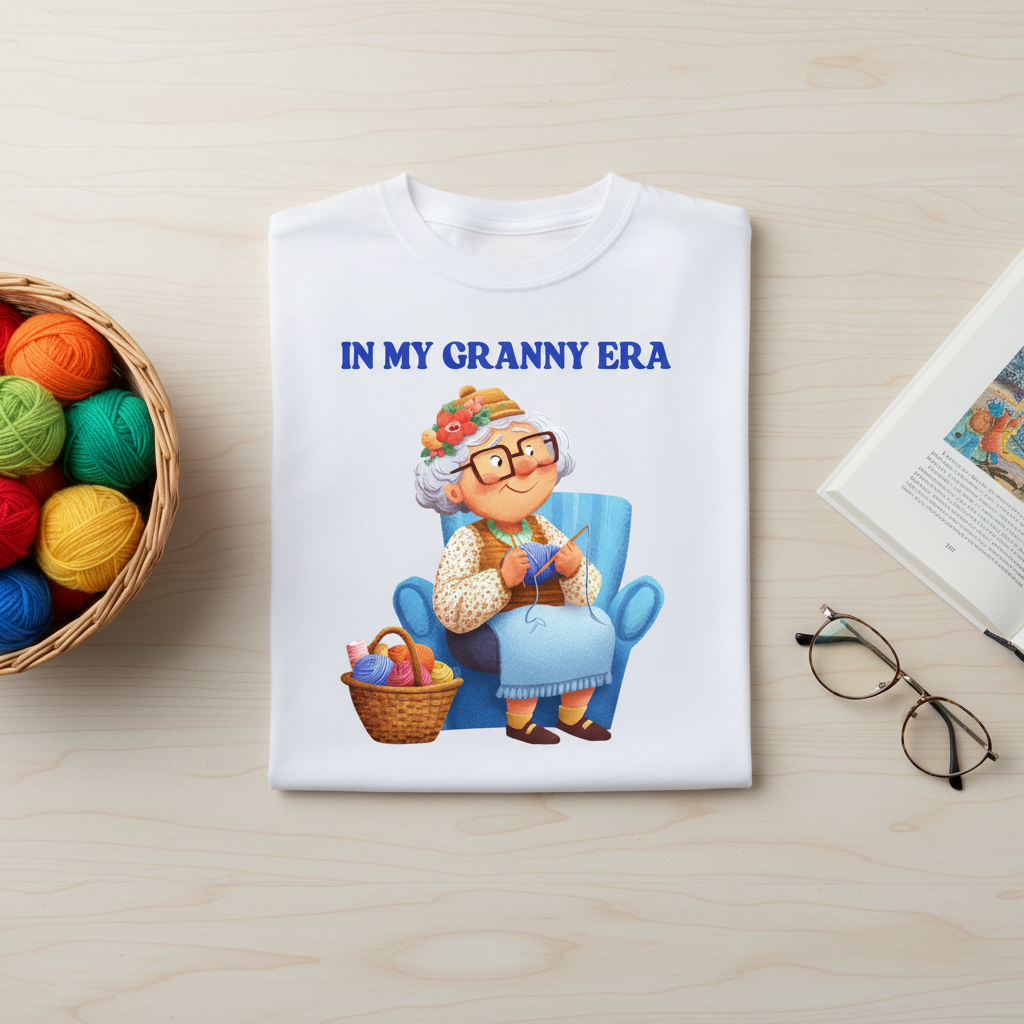 In My Granny Era T-Shirt | Funny Grandma Gift Tee for Nanas, Grannies & Grandmas