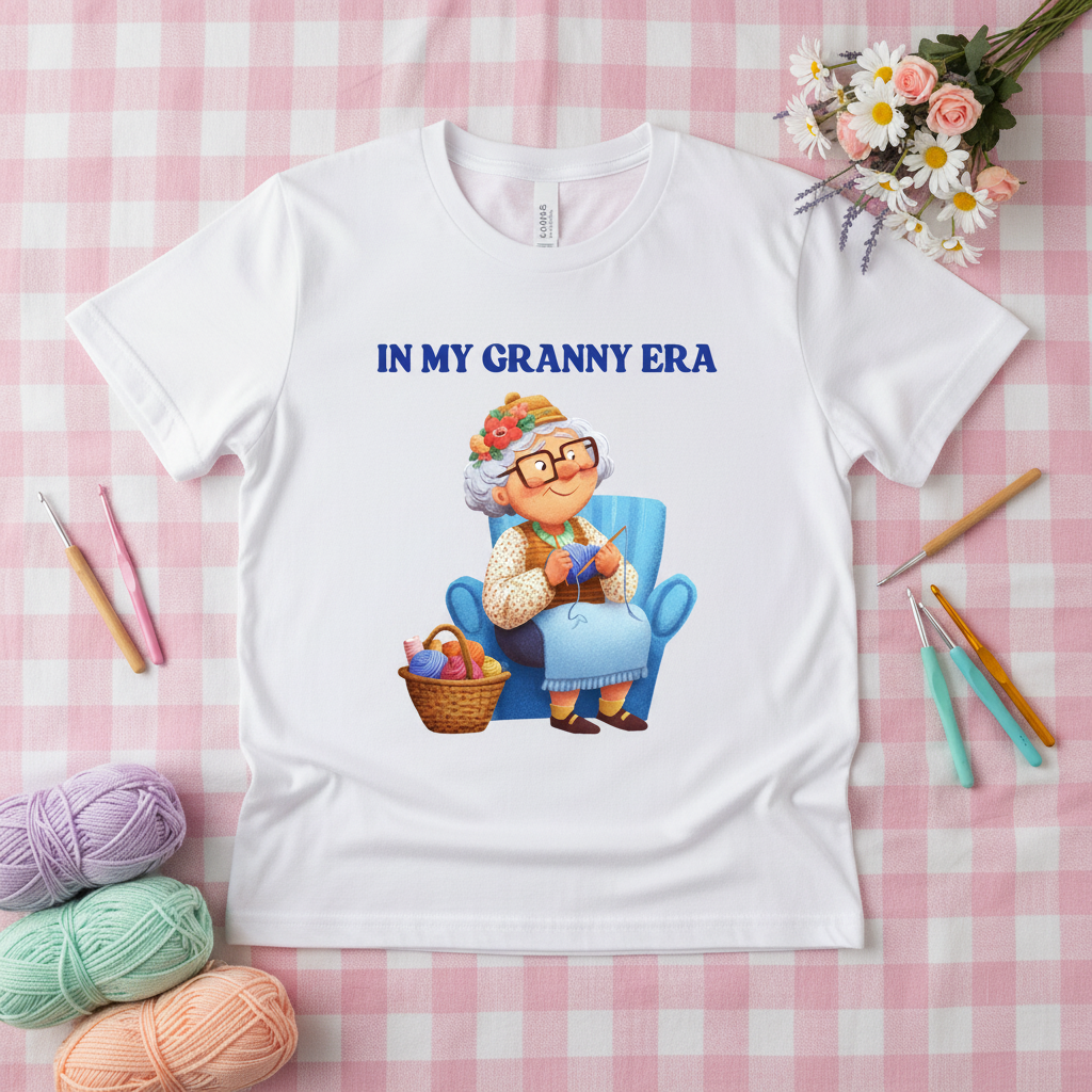 In My Granny Era T-Shirt | Funny Grandma Gift Tee for Nanas, Grannies & Grandmas