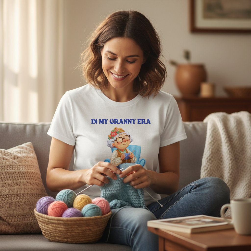 In My Granny Era T-Shirt | Funny Grandma Gift Tee for Nanas, Grannies & Grandmas