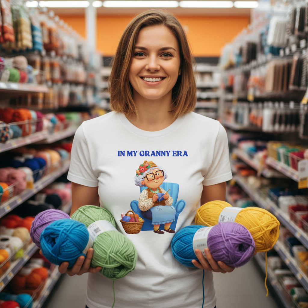 In My Granny Era T-Shirt | Funny Grandma Gift Tee for Nanas, Grannies & Grandmas