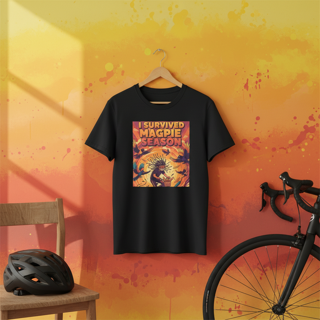 I Survived Magpie Season T-Shirt | Funny Australian Bird Tee for Aussie Humour Fans