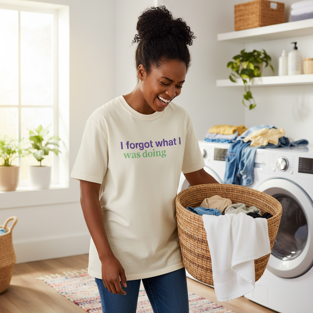 I Forgot What I Was Doing T-Shirt | Funny Minimalist Text Tee