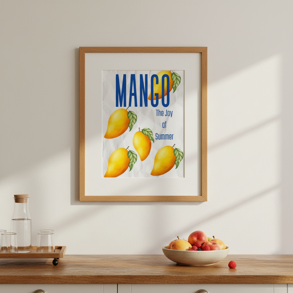 Mango The Joy of Summer Poster | Tropical Fruit Wall Art