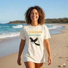 I Survived Magpie Season T-Shirt | Magpie Bird Graphic Tee