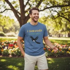 I Survived Magpie Season T-Shirt | Magpie Bird Graphic Tee