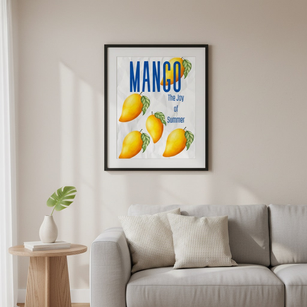 Mango The Joy of Summer Poster | Tropical Fruit Wall Art