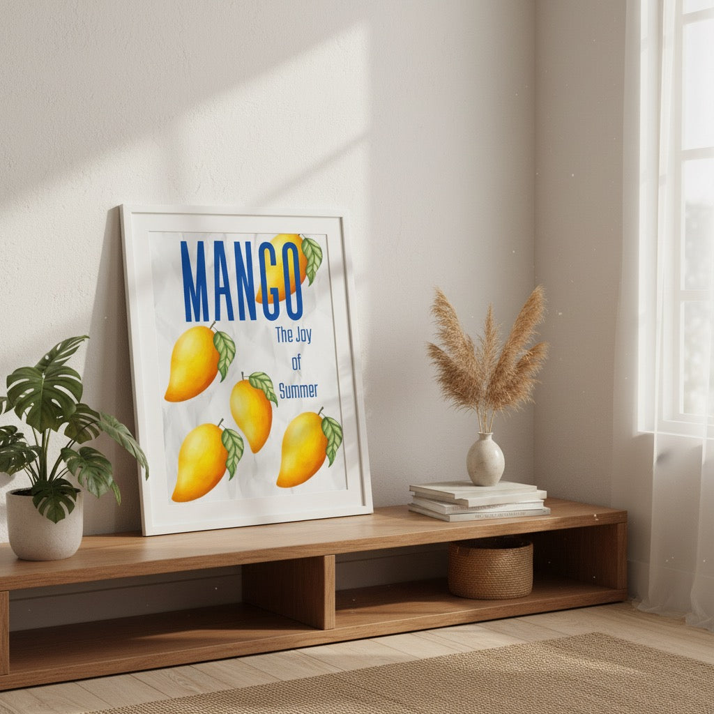 Mango The Joy of Summer Poster | Tropical Fruit Wall Art