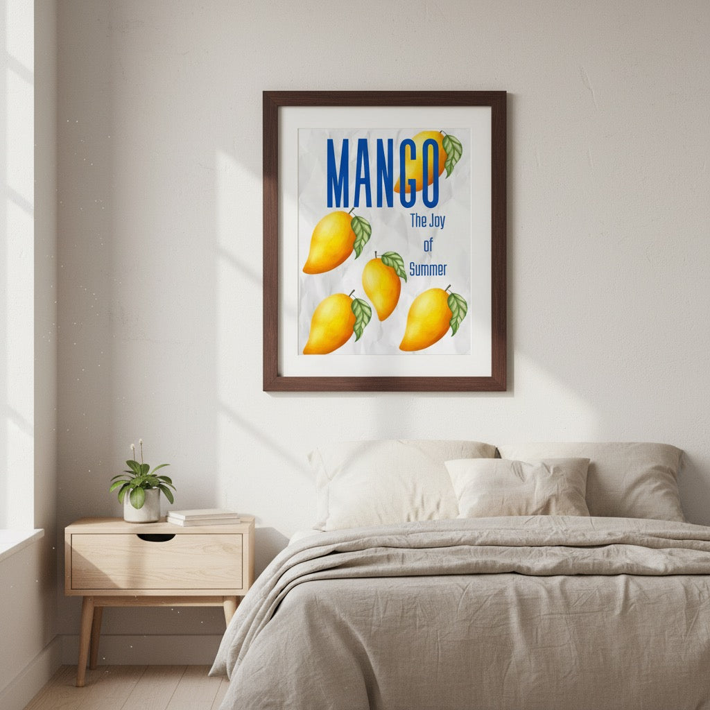 Mango The Joy of Summer Poster | Tropical Fruit Wall Art