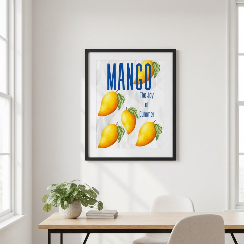 Mango The Joy of Summer Poster | Tropical Fruit Wall Art