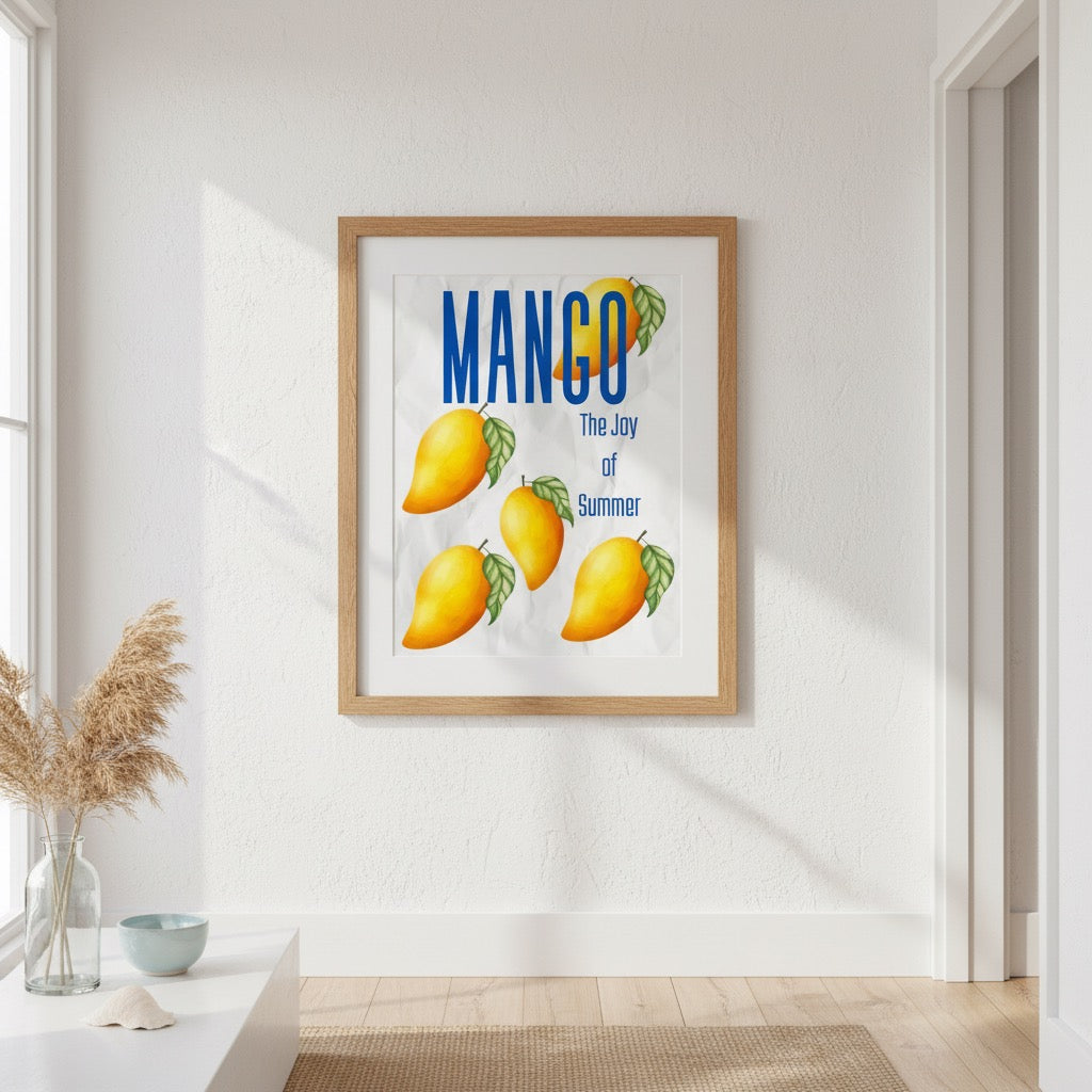 Mango The Joy of Summer Poster | Tropical Fruit Wall Art