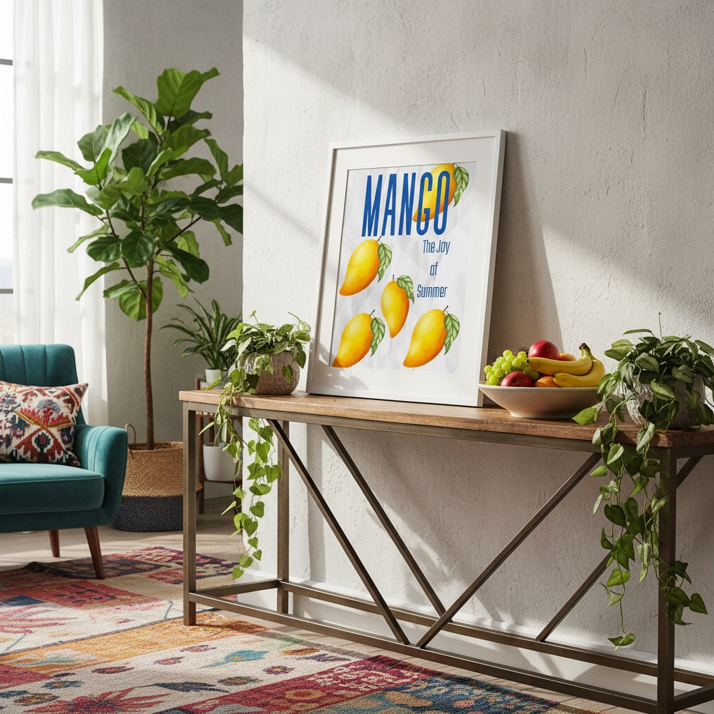 Mango The Joy of Summer Poster | Tropical Fruit Wall Art