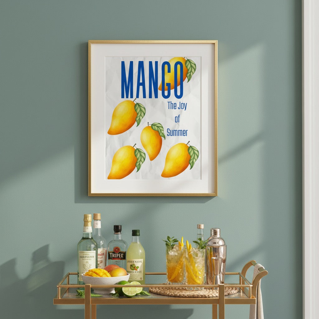 Mango The Joy of Summer Poster | Tropical Fruit Wall Art