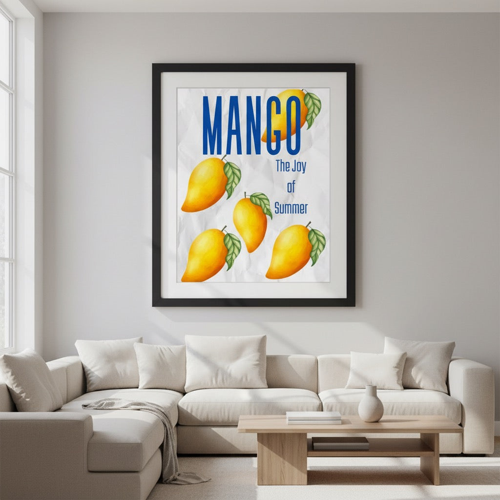 Mango The Joy of Summer Poster | Tropical Fruit Wall Art