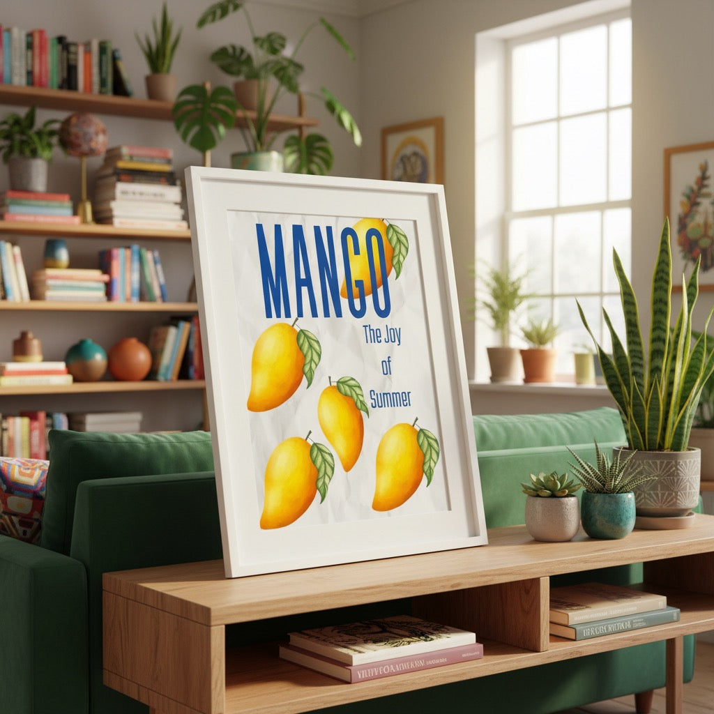 Mango The Joy of Summer Poster | Tropical Fruit Wall Art