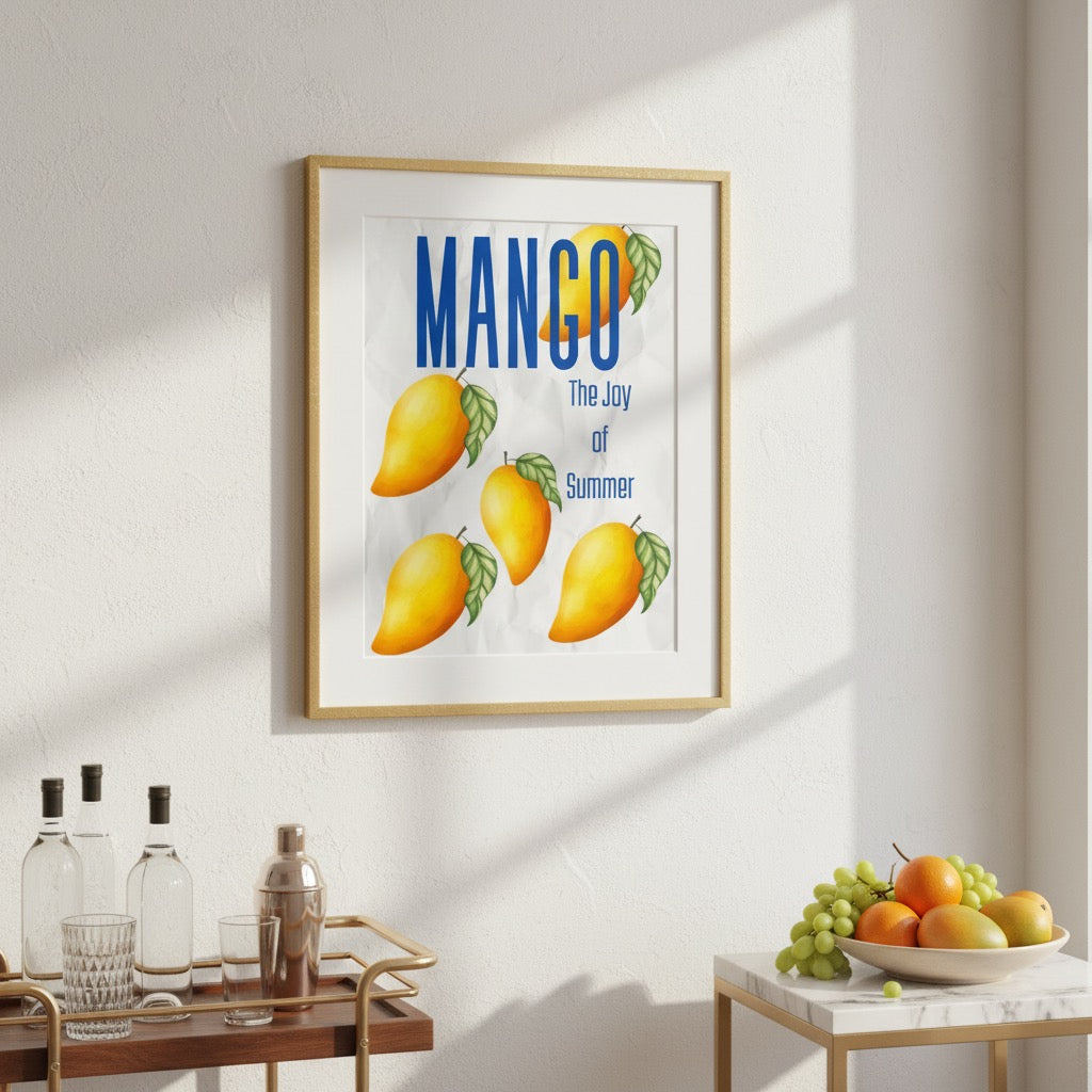 Mango The Joy of Summer Poster | Tropical Fruit Wall Art