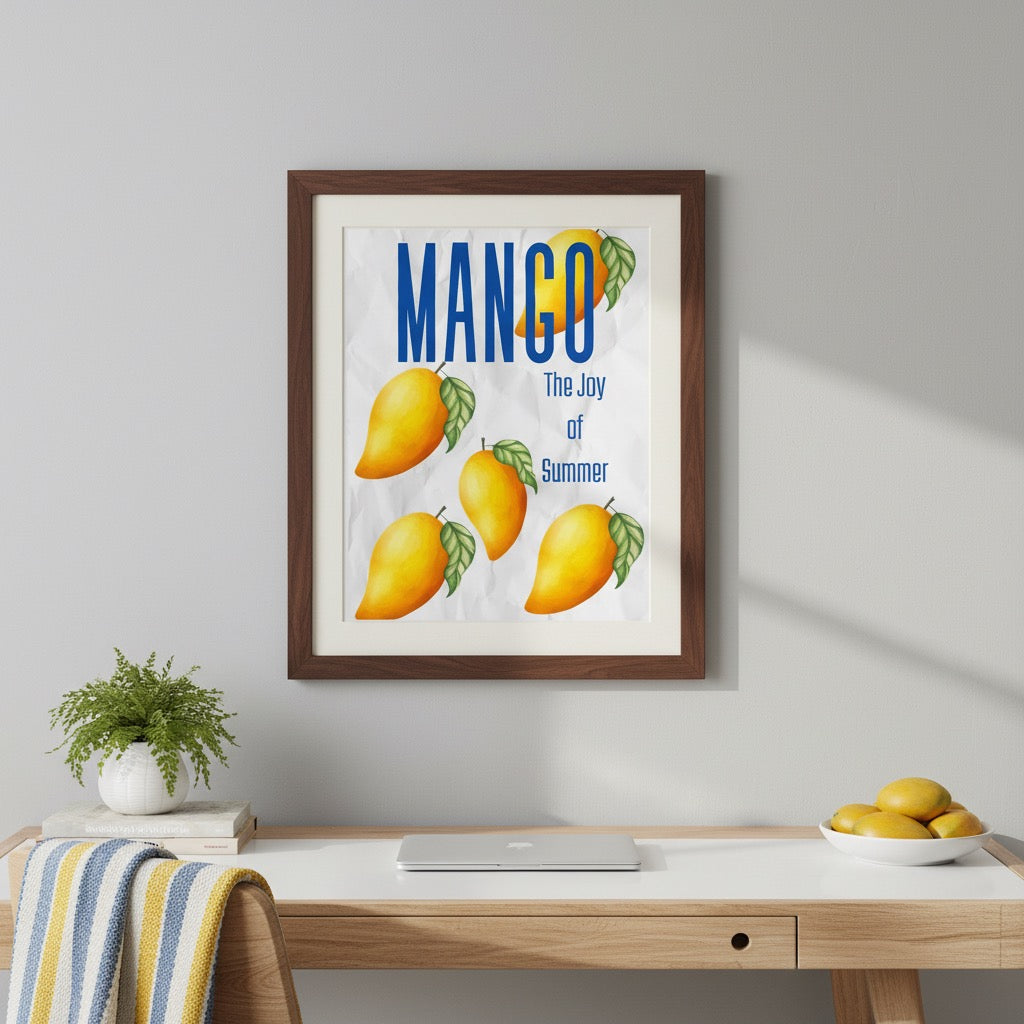 Mango The Joy of Summer Poster | Tropical Fruit Wall Art