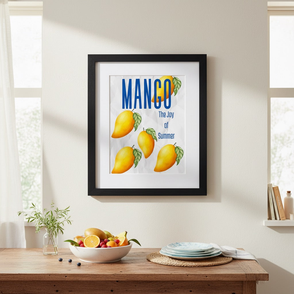 Mango The Joy of Summer Poster | Tropical Fruit Wall Art
