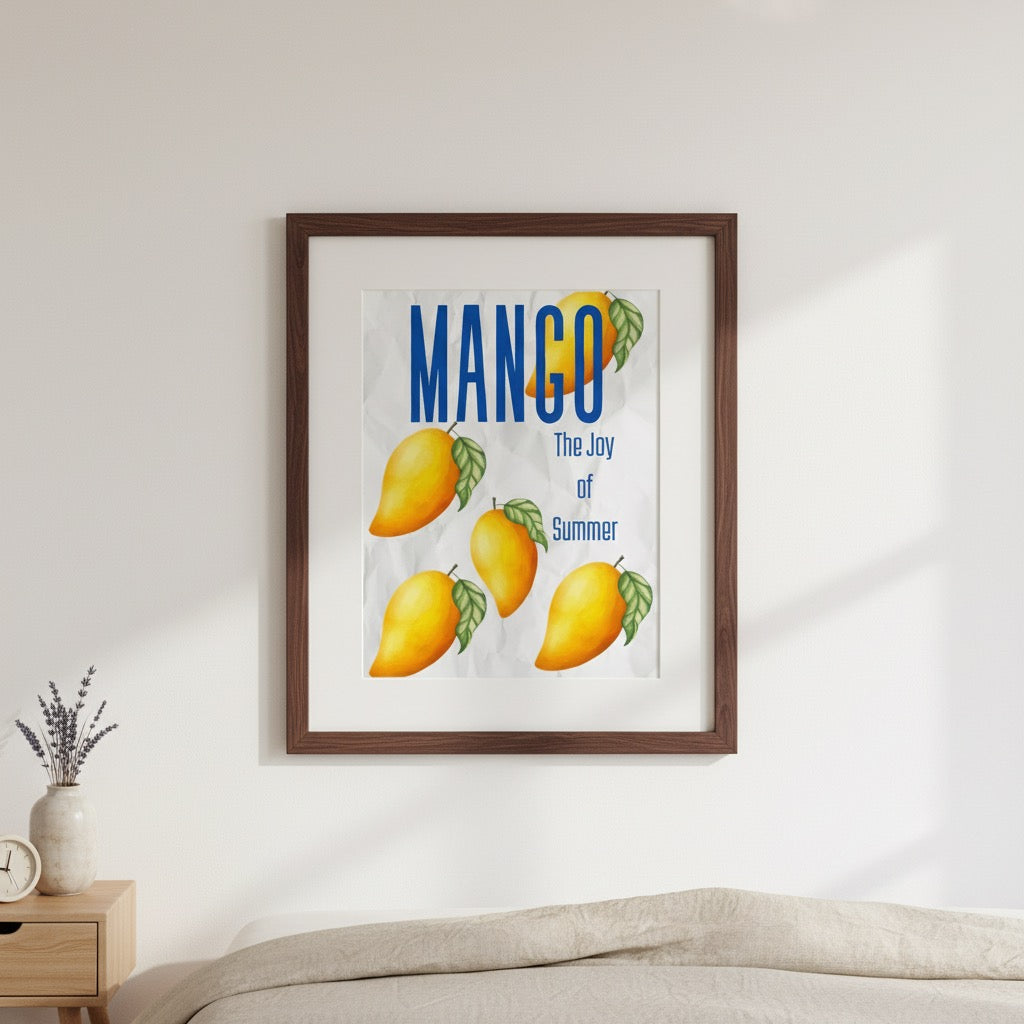Mango The Joy of Summer Poster | Tropical Fruit Wall Art
