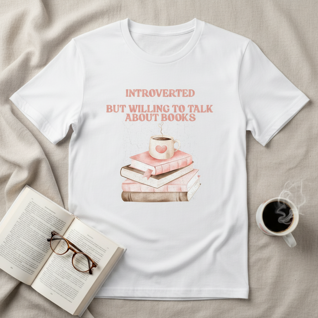 Introverted Book Lover T-Shirt | Funny Reader Gift Tee for Bookworms & Book Clubs