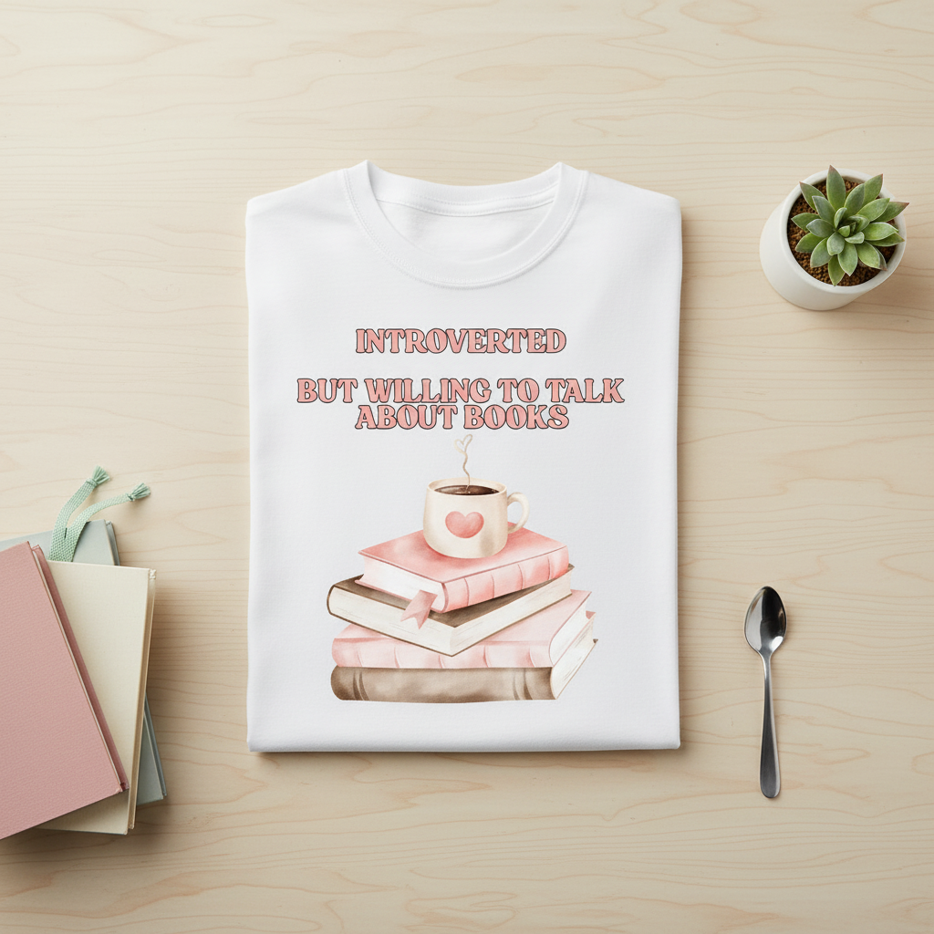 Introverted Book Lover T-Shirt | Funny Reader Gift Tee for Bookworms & Book Clubs