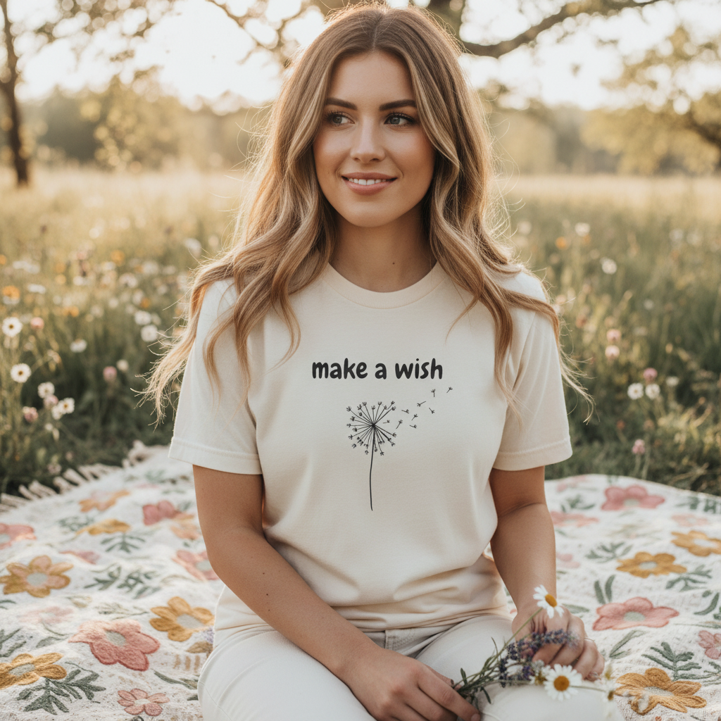 Make a Wish T-Shirt — Dandelion Graphic Tee