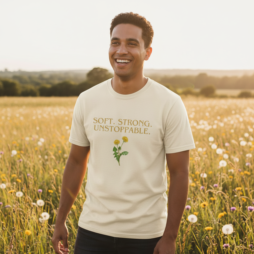 Soft. Strong. Unstoppable. T-Shirt — Floral Empowerment Tee