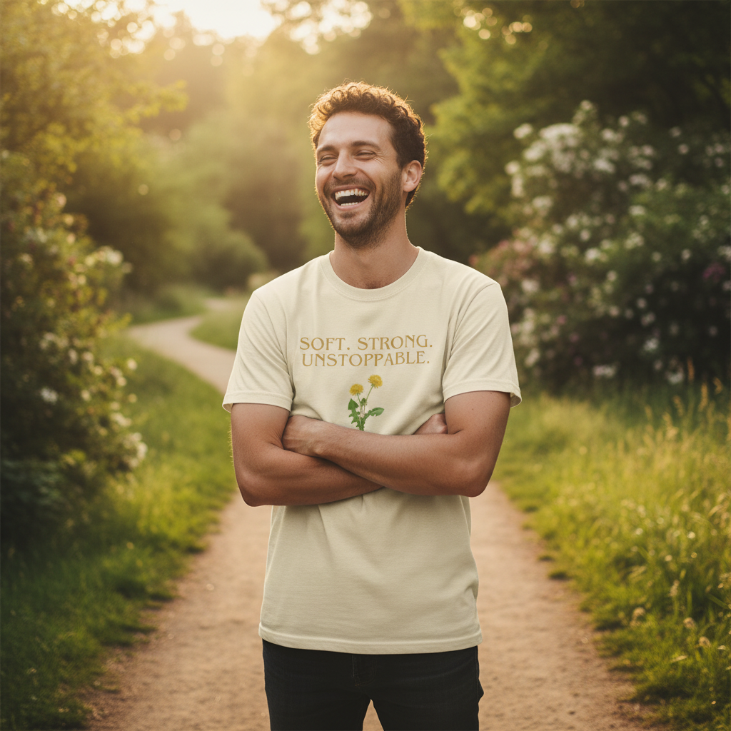 Soft. Strong. Unstoppable. T-Shirt — Floral Empowerment Tee