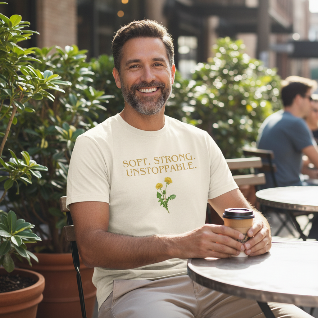 Soft. Strong. Unstoppable. T-Shirt — Floral Empowerment Tee