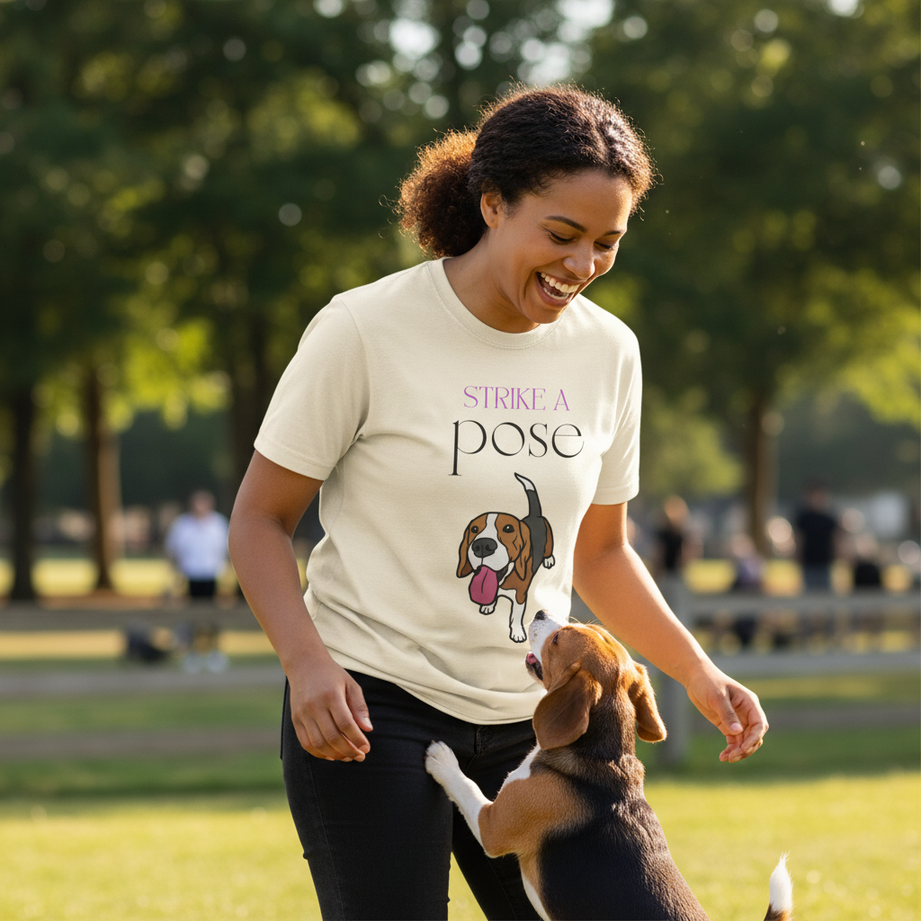 Strike a Pose Beagle T-Shirt | Cute Dog Graphic Tee