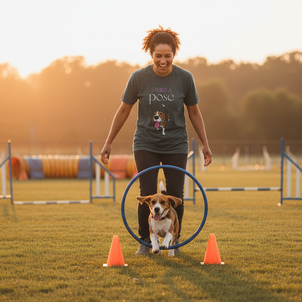 Strike a Pose Beagle T-Shirt | Cute Dog Graphic Tee