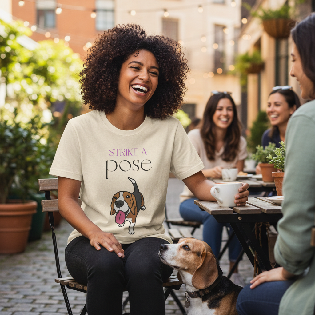 Strike a Pose Beagle T-Shirt | Cute Dog Graphic Tee