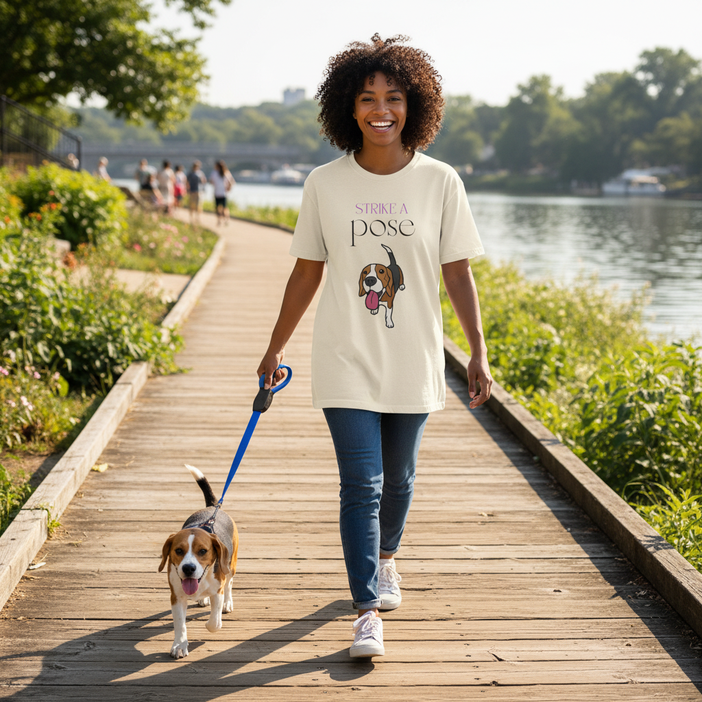 Strike a Pose Beagle T-Shirt | Cute Dog Graphic Tee