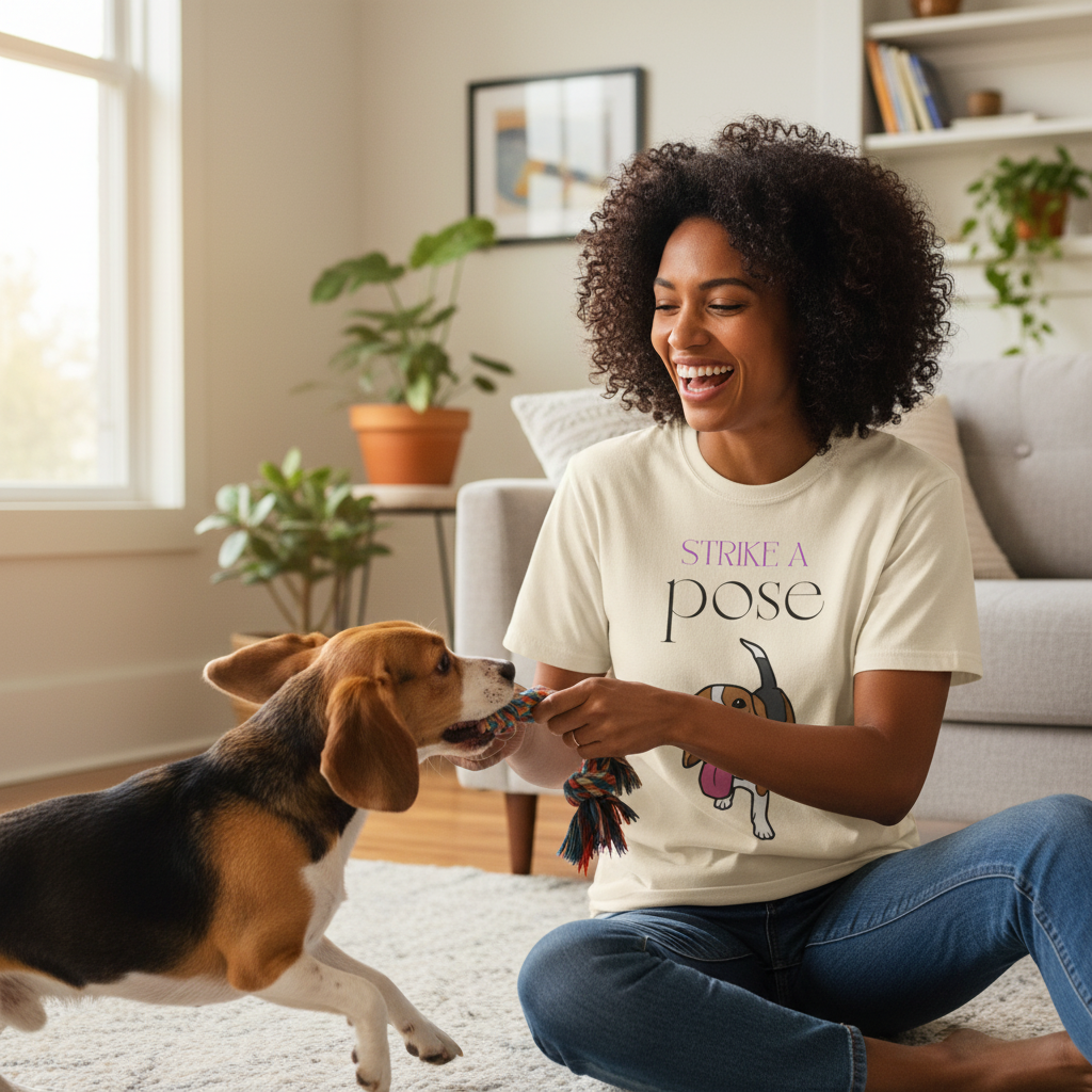 Strike a Pose Beagle T-Shirt | Cute Dog Graphic Tee