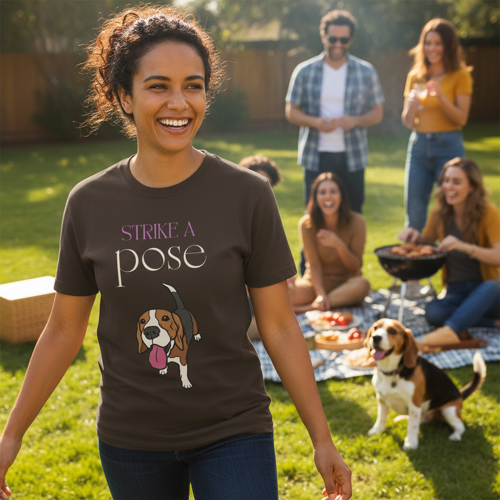 Strike a Pose Beagle T-Shirt | Cute Dog Graphic Tee
