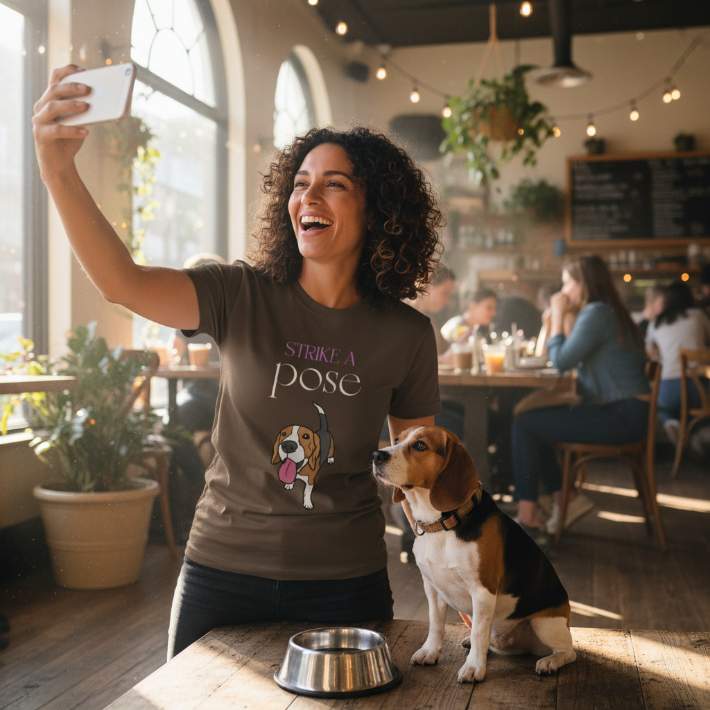 Strike a Pose Beagle T-Shirt | Cute Dog Graphic Tee