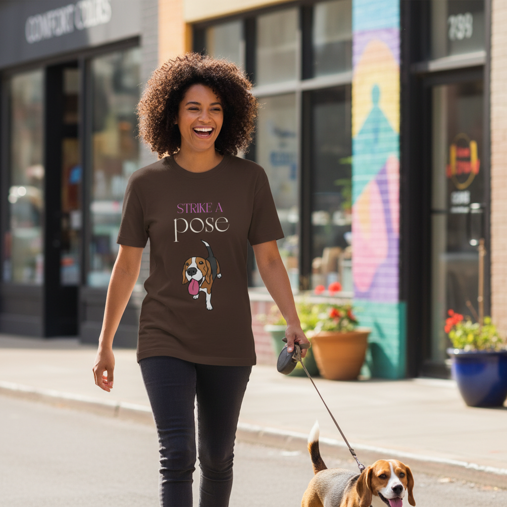 Strike a Pose Beagle T-Shirt | Cute Dog Graphic Tee