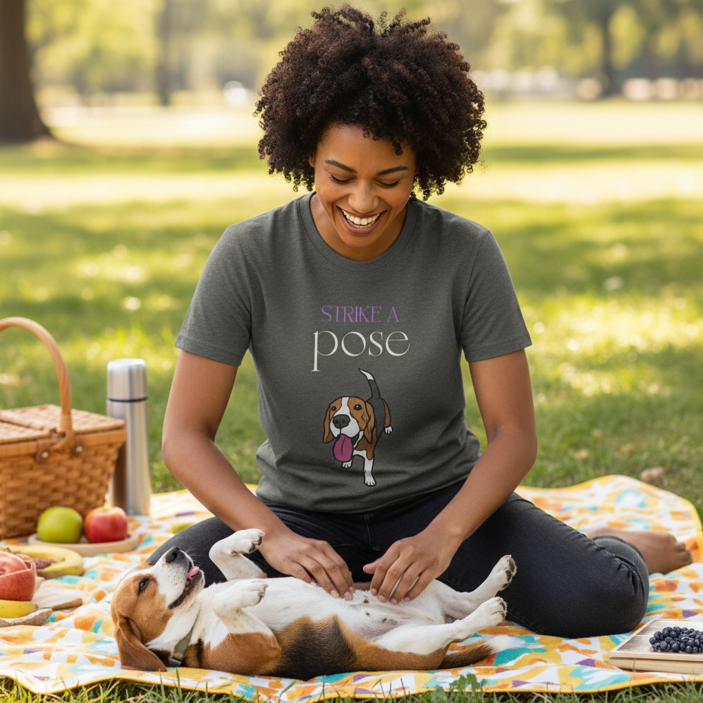 Strike a Pose Beagle T-Shirt | Cute Dog Graphic Tee