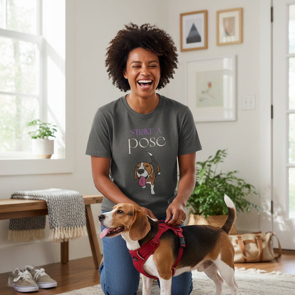 Strike a Pose Beagle T-Shirt | Cute Dog Graphic Tee