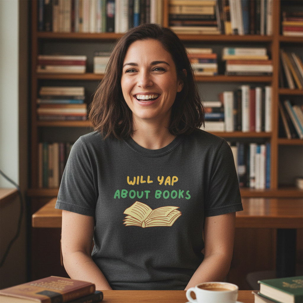 Will Yap About Books T-Shirt | Book Lover Tee, Reading Graphic Shirt
