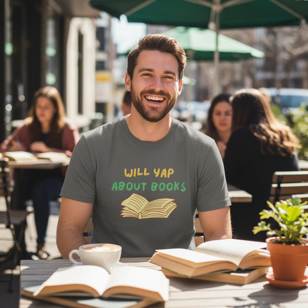 Will Yap About Books T-Shirt | Book Lover Tee, Reading Graphic Shirt
