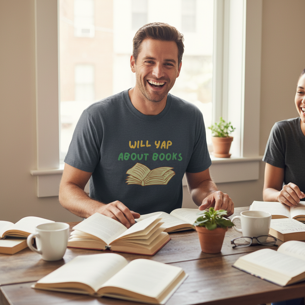 Will Yap About Books T-Shirt | Book Lover Tee, Reading Graphic Shirt