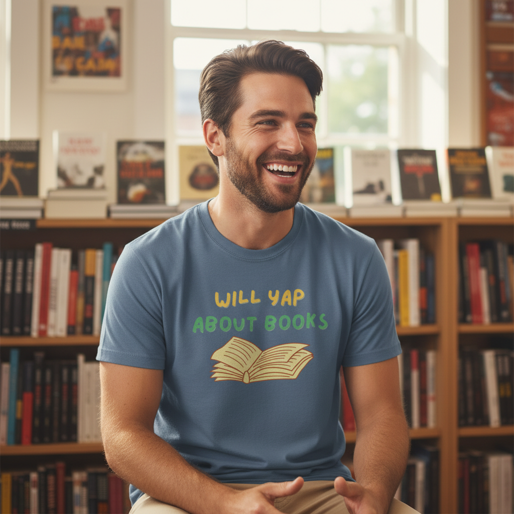 Will Yap About Books T-Shirt | Book Lover Tee, Reading Graphic Shirt