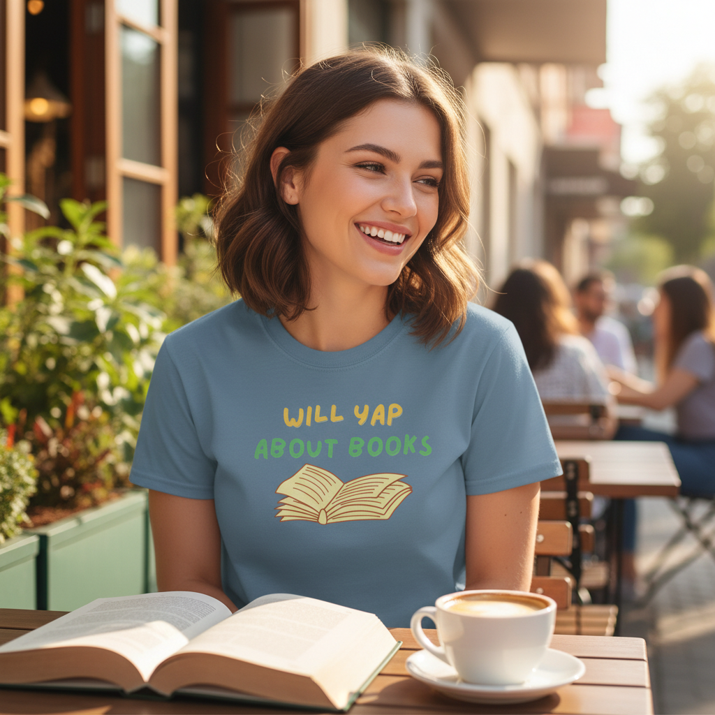 Will Yap About Books T-Shirt | Book Lover Tee, Reading Graphic Shirt