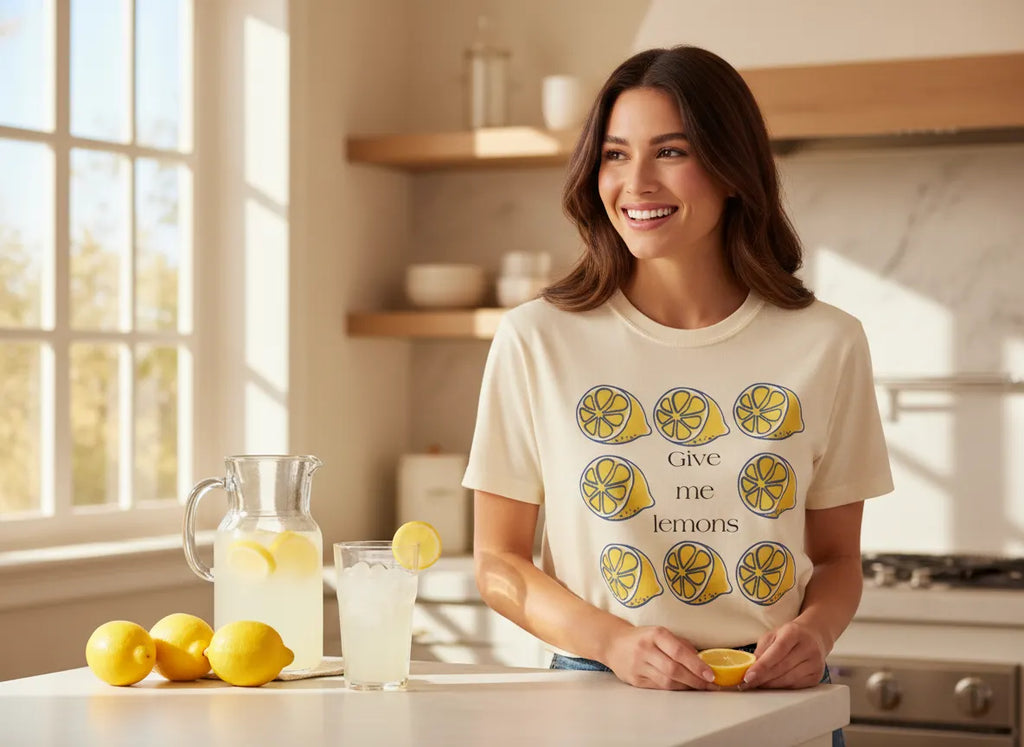 Give Me Lemons T-Shirt | Cute Lemon Citrus Graphic Tee | Fun Fruit Gift